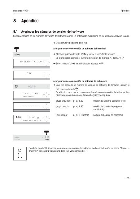 Instrucciones de manejo Balanzas PR/SR - METTLER TOLEDO