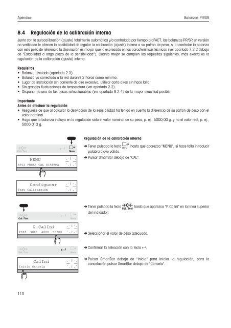 Instrucciones de manejo Balanzas PR/SR - METTLER TOLEDO