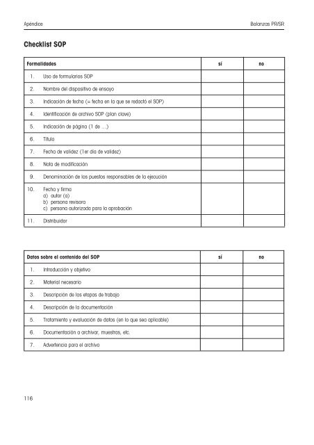 Instrucciones de manejo Balanzas PR/SR - METTLER TOLEDO