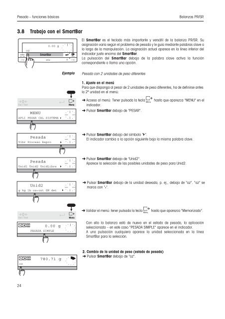 Instrucciones de manejo Balanzas PR/SR - METTLER TOLEDO
