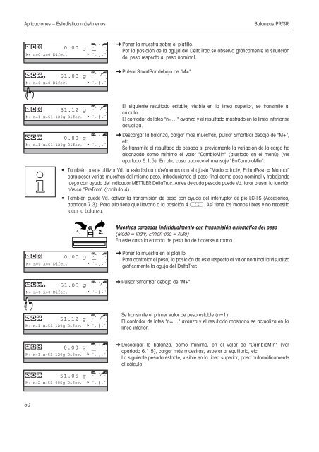 Instrucciones de manejo Balanzas PR/SR - METTLER TOLEDO