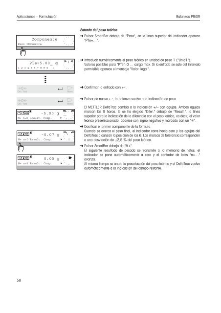 Instrucciones de manejo Balanzas PR/SR - METTLER TOLEDO