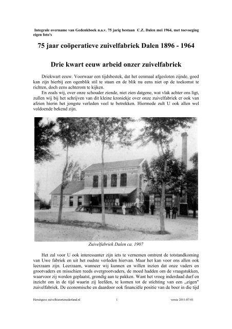 Dalen - Zuivelhistorie Nederland