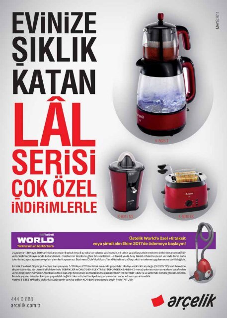 üretim ve stok imkânlar› ile s›n›rl›d›r. - Arçelik