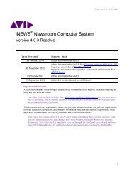 iNEWS v4.0.3 ReadMe - Avid