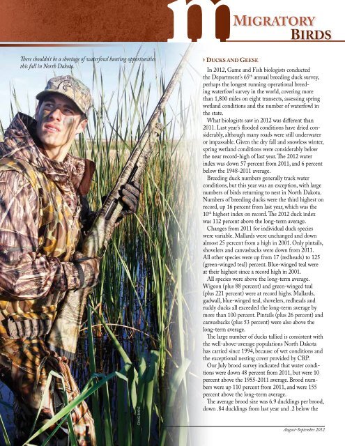 North Dakota Outdoors Magazine August-September 2012 ...