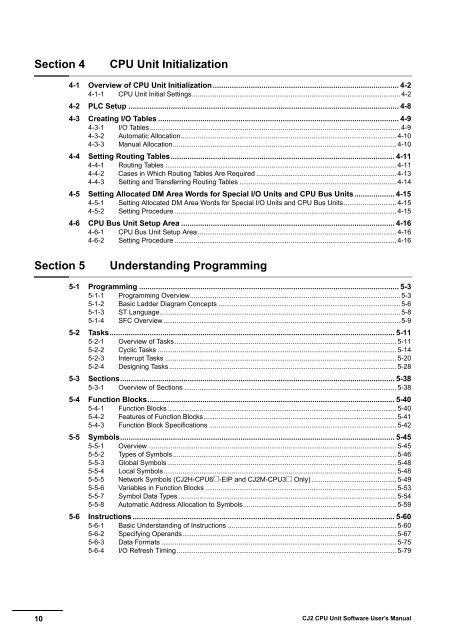 CJ2 CPU Unit Software User's Manual - CIP ETI