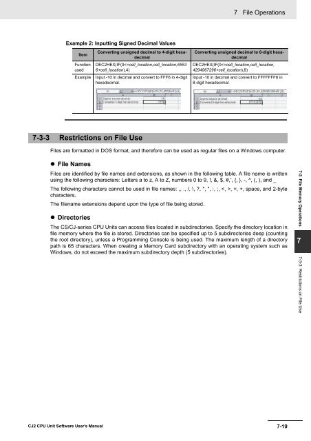 CJ2 CPU Unit Software User's Manual - CIP ETI