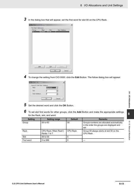 CJ2 CPU Unit Software User's Manual - CIP ETI