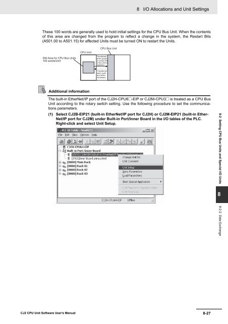 CJ2 CPU Unit Software User's Manual - CIP ETI