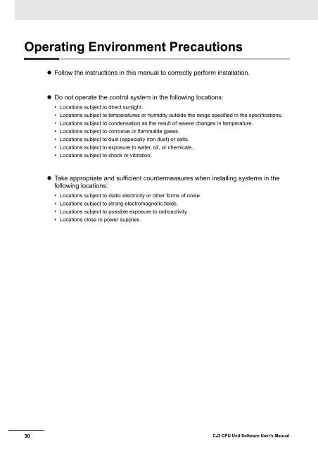 CJ2 CPU Unit Software User's Manual - CIP ETI