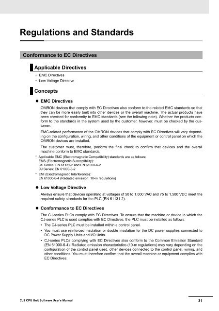 CJ2 CPU Unit Software User's Manual - CIP ETI