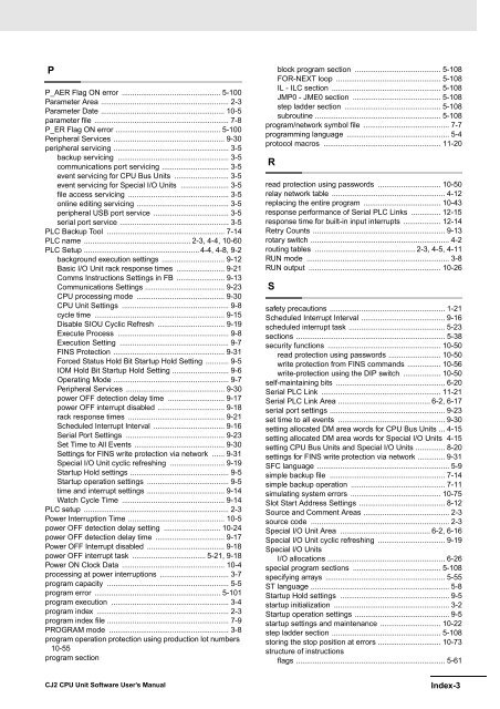 CJ2 CPU Unit Software User's Manual - CIP ETI