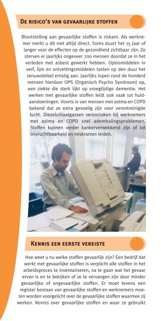 Folder Gevaarlijke stoffen op het werk