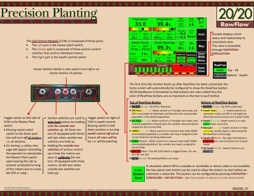 RowFlow Quick Reference Guide - Precision Planting