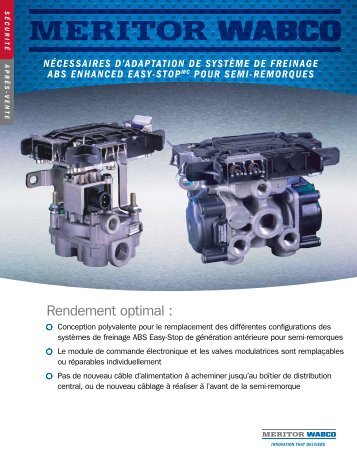 Rendement optimal : - Meritor WABCO