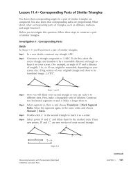 Lesson 11.4 Ã¢Â€Â¢ Corresponding Parts of Similar Triangles