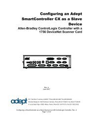 Configuring an Adept SmartController CX as a Slave Device