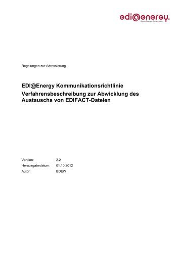 Kommunikationsrichtlinie 2.2 - Edi-energy.de