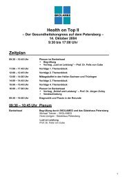 Zeitplan Health on Top II - Skolamed