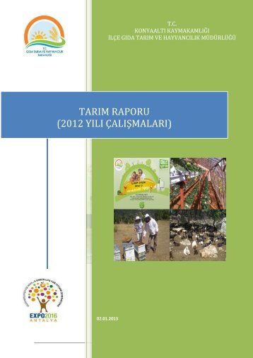 TARIM RAPORU (2012 YILI ÃALIÅMALARI) - Ä°lÃ§e GÄ±da TarÄ±m ve ...