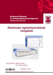 DÃ­zelmotor Ã©gÃ©sfolyamatÃ¡nak vizsgÃ¡lata, laborjegyzet