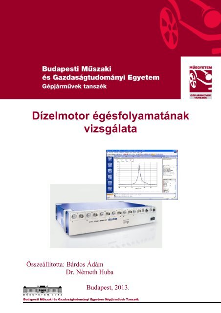 DÃ­zelmotor Ã©gÃ©sfolyamatÃ¡nak vizsgÃ¡lata, laborjegyzet