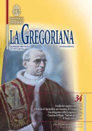 Rivista La Gregoriana - n.34 - Marzo 2009 - Pontifical Gregorian ...