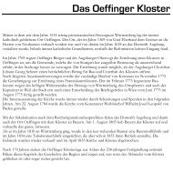 Das Oeffinger Kloster - klicken Sie bitte hier