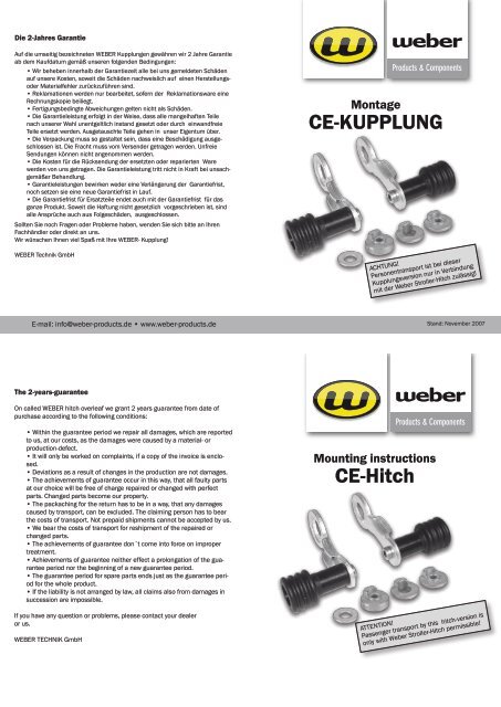 Montageanleitung (PDF) - Weber Products