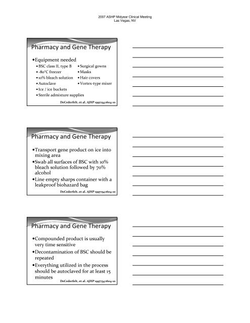 Learning Objectives Background of Gene Therapy