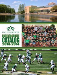 2013-2014 UNC Charlotte Undergraduate Catalog - University ...