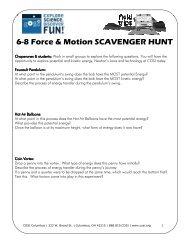 6-8 Force & Motion SCAVENGER HUNT - COSI