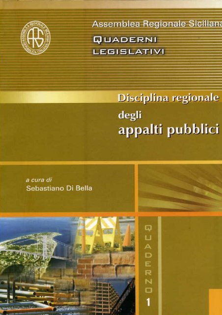 legge quadro in materia di lavori pubblici - Assemblea Regionale ...
