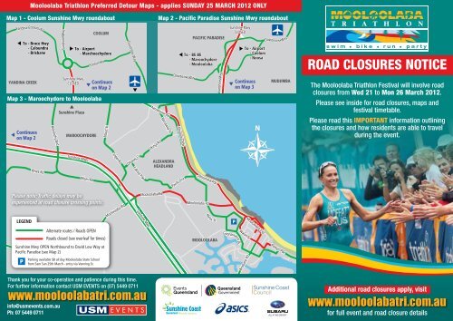 ROAD CLOSURES NOTICE - USM Events