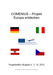 COMENIUS – Projekt Europa entdecken - Schulen St. Ursula Wien