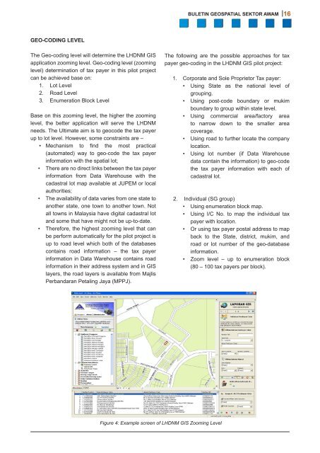 Buletin Geospatial Sektor Awam - Bil 1/2008 - Malaysia Geoportal