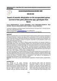 Impact of osmotic dehydration on the encapsulated apices survival ...