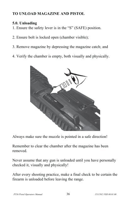 P556 Pistol new - Sig Sauer