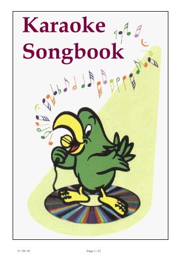 Songbook kompl_ Titelliste - Bel Air Karaoke Bar Hannover