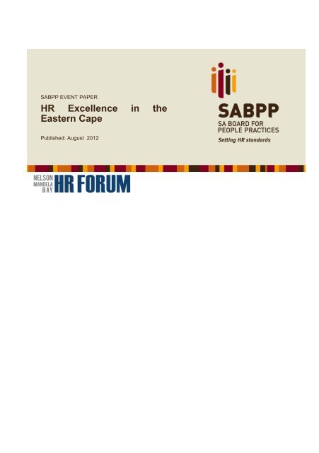 HR Excellence in the Eastern Cape - SABPP