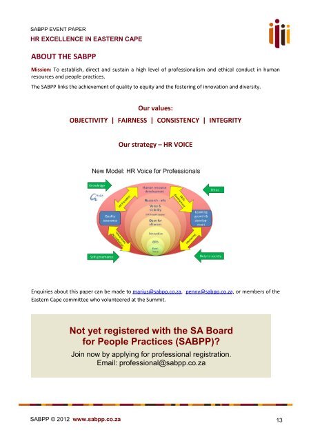 HR Excellence in the Eastern Cape - SABPP