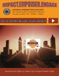 Sponsored by the Offices of Student Life at Georgia Perimeter College