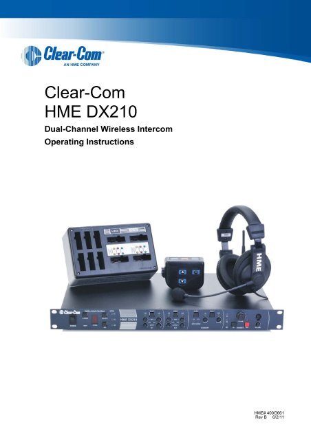 DX210 User Manual - Clear-Com