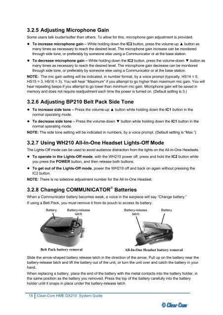 DX210 User Manual - Clear-Com