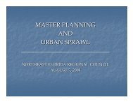 master planning and urban sprawl - Northeast Florida Regional ...