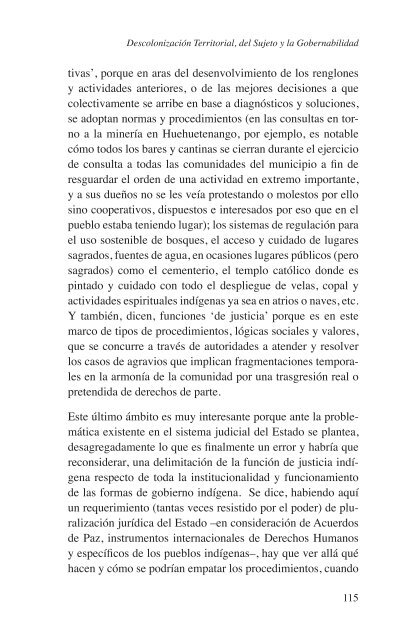 Descolonización Territorial, del Sujeto y la Gobernabilidad