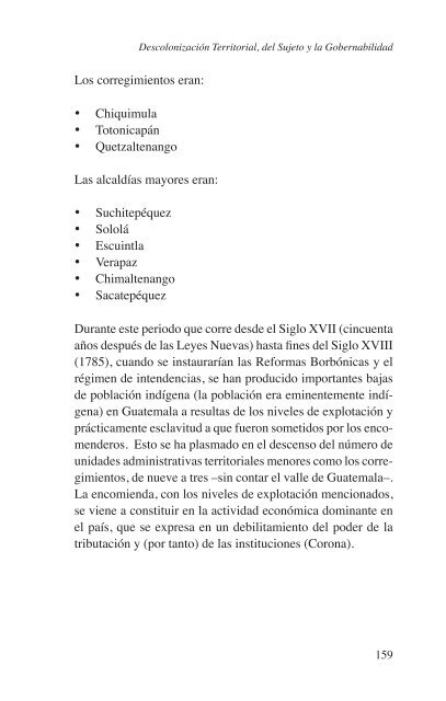 Descolonización Territorial, del Sujeto y la Gobernabilidad