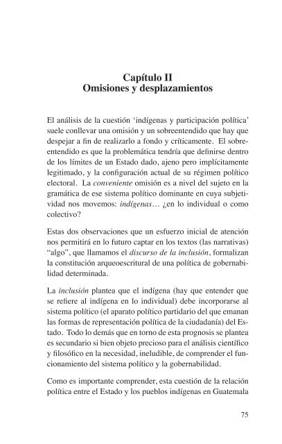 Descolonización Territorial, del Sujeto y la Gobernabilidad