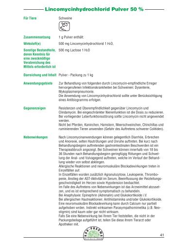 Lincomycinhydrochlorid 50% Pulver 1 kg - Kon-Pharma GmbH